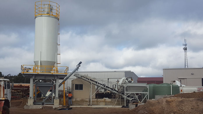 Concrete batching plant – when it was under construction