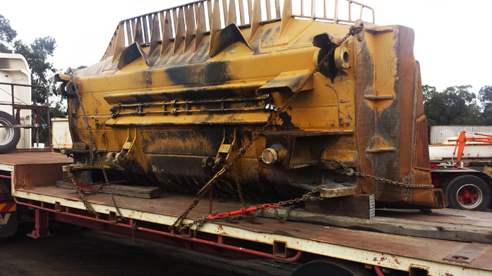 D10 Dozer Blade ready for transport